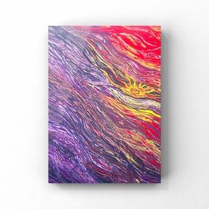 Eye of the storm, wavy and colorful, flowing eye, protection rippled painting